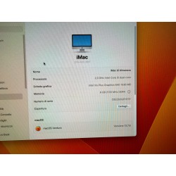 Imac 21,5 2017 I5 8GB Ram 1TB HDD RICONDIZIONATO