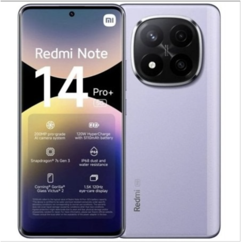 Xiaomi Redmi Note 14 Pro+ 12+512GB 6.67" 5G Lavender Purple Xiaomi - 1